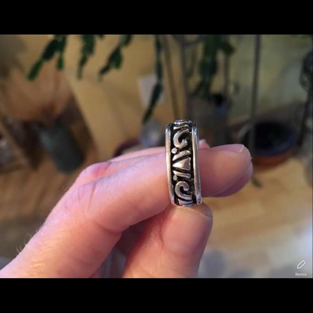 Silpada Square Aztec Pattern Ring, Size 7 - image 1